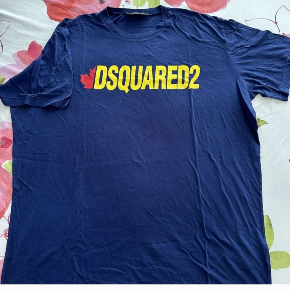 DSQUARED2 Canadian Logo Graphic T-Shirt - Size XXXL, Blue